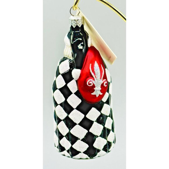 Patricia Breen Saint Louis Santa Black White Harlequin Ornament Christmas Tags - Picture 4 of 9